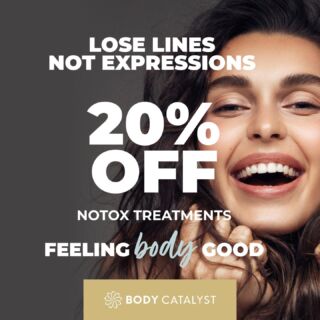 🌟 Let’s get BODY glowing with NOTOX 🌟⁠
⁠
No matter your budget, age or concern, we’ve got a NOTOX treatment for you that will leave you lifted and glowing. And the best news is, they’re all ON SALE NOW!⁠
⁠
✅Target specific areas of the face & neck using HIFU for a youthful appearance⁠
✅Long-Lasting lift, contour and tightening ⁠
✅Natural, Non-Toxic, No Downtime ⁠
✅Non-Surgical Facelift ⁠
⁠
Click the link in bio NOW to feel BODY glowing with NOTOX starting at just $199!⁠
⁠
#notox #notoxtransform #notoxskin #selfcare #skincare #beauty #healthyskin #antiageing #skin #glow #lift #wrinklereduction #bodycatalyst #skintransformation #hifu⁠ #signatureglow #signaturelift #buccalmassage #lymphaticmassage #cryotherapy #facial #botox #signaturetransformation #feelbodygood #feelbodygoodsale
